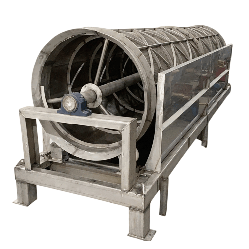 SS304-1500*6000-Internally Fed Rotary Drum Screen