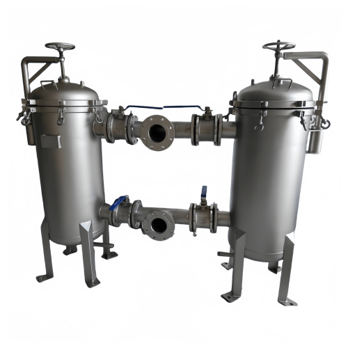 SS304-4-Duplex Bag Filter Housing
